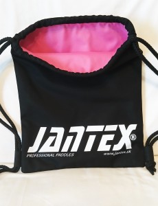 Workoplecak-czarny JANTEX, środek jasno r&oacute;żowy